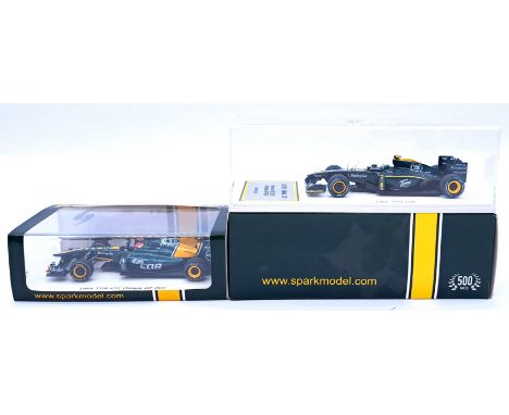 SPARK F1 1/43 Scale pair, to include S3021 Lotus T128 CHINESE GP 2011 and S3009 Lotus T127 racing number 19 500th F1 GP - Eur