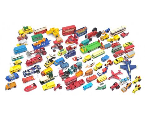 Matchbox, Corgi &amp; similar, an unboxed Commercial, Tractor, Bus&nbsp;&amp; similar group. &nbsp;Although unchecked for com