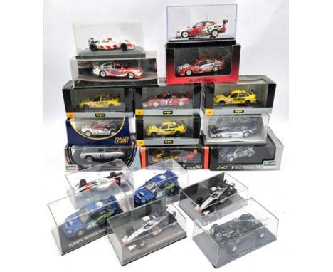 AutoArt, Onyx, Kyosho, Minichamps and similar, a boxed/part boxed group of Sports, high performance, Formula 1 to include Min
