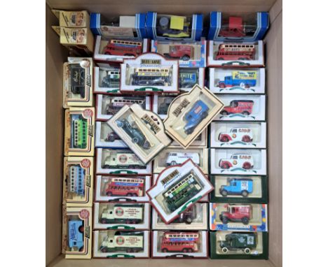 Lledo and Oxford Diecast, a boxed group of promotional models to include 41007 1928 Karrier E6 Trolly Bus "Schweppes Lime Jui