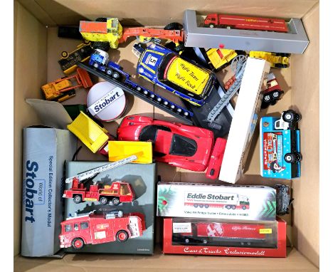 Dinky, Matchbox, Atlas Editions, Corgi and similar, a boxed and unboxed group comprising of Commercial, Emergency, plastic re