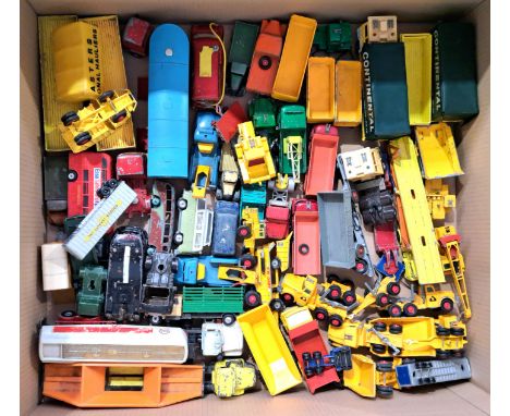 Corgi, Matchbox, Dinky, and similar, an unboxed mainly Commercial group which includes some earlier issues comprising of Tank