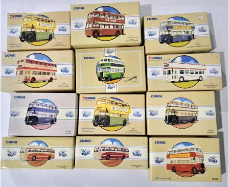 Corgi Classics, a boxed bus group to include 97820 Daimler CW "West Bromwich" 97206 Guy Arab "Northern" and others. Although 