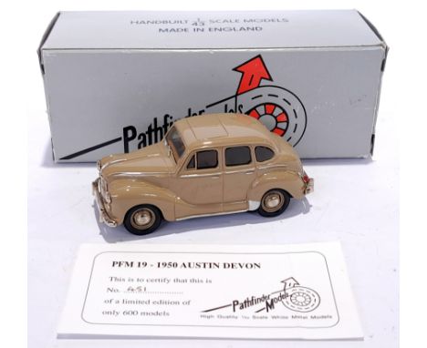 Pathfinder Models a 1:43 scale PFM19 Austin Devon 1950, condition appears to be Good, in Good box with Foam. Please note some