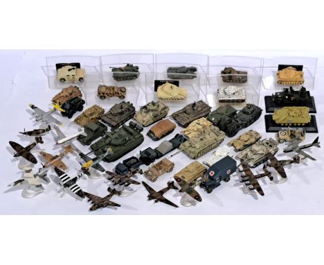 Corgi and similar, a unboxed Military group comprising of Aircraft and Vehicles, to include Corgi AEC Truck, "RAF", Corgi SWB