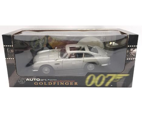 Autoart, a boxed 1/18th Scale No.70021 "James Bond" Aston Martin DB5 taken from the film "Goldfinger" In Silver with Chrome t