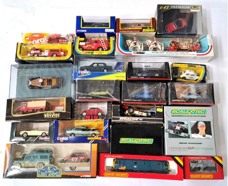 Corgi, Hornby Railway, Hornby Scalextric, Revell, Rio, Verem and similar, a mixed boxed group which includes some earlier iss