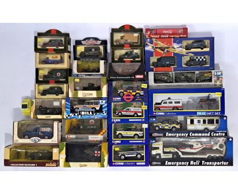 Schuco, Victoria, Corgi and similar, a mostly boxed group comprising of Car, Military, Emergency and similar to include Schuc