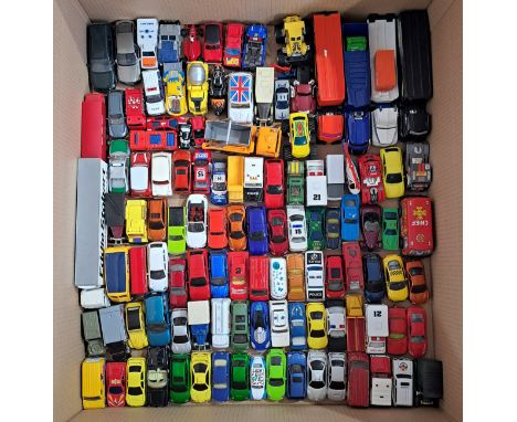 Matchbox, Corgi, Majorette and similar, a large constructed unboxed group. Conditions generally appear Poor to Good, Playworn