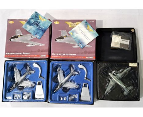 Corgi Aviation Archive and similar, a boxed military and civilian aircraft group to include AA35812 (Birth Of The Jet Engine)