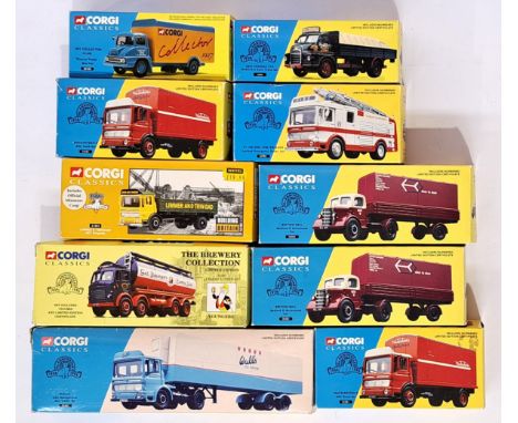 Corgi Classic, a boxed Commercial group to include 21901 Leyland Emergency Tender Set "St. Helens Fire Brigade", 19401 Bedfor