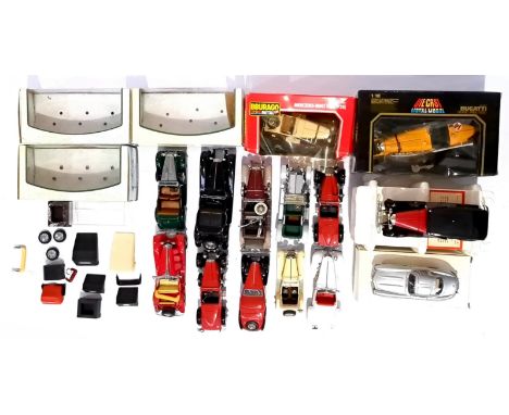 Franklin Mint and Bburago a boxed and unboxed group, to include Bburago 1509 Mercedes Benz SSK (1928), Franklin Mint 1907 Rol
