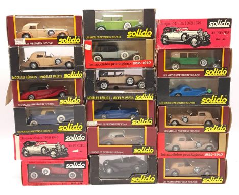 Solido "Age D'Or" and similar, a boxed 1:43 scale Classic vehicle group to include No.4003 Talbot T23 (1936) in Black with Br