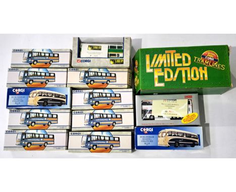 Corgi, a boxed Bus and Tram Group (mainly buses) to include 91919 Plaxton Paramount "Shearings" and others. Although not chec