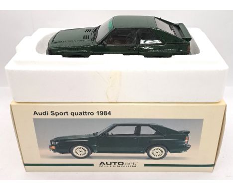 AUTOart (Millennium Edition) a boxed No.70311 Audi Sport Quattro 1984 SWB in Malachite Green with White wheels. Although unch