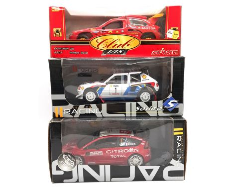 Solido &amp; Majorette, a boxed 1:18 scale group comprising of Majorette 4407 Citroen ZX Rallye Raid, Solido 9063 (Racing Col
