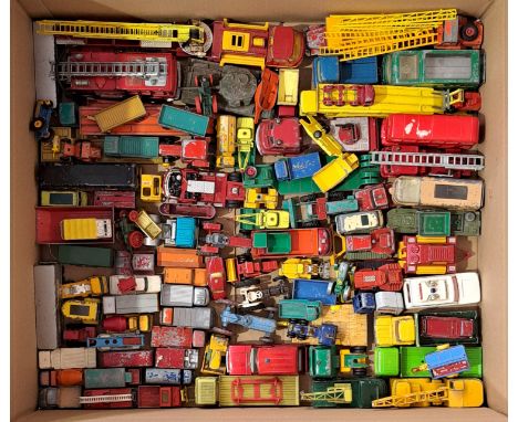 Matchbox, Dinky, Corgi and similar, a large constructed unboxed Commercial group comprising Commercial, Emergency, Plant, Bus