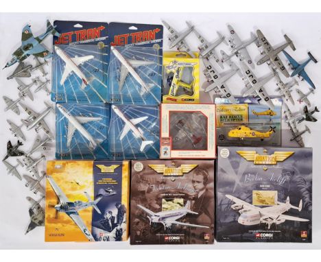 Dinky Toys, Corgi Aviation Archive, Ertl Jet Tran and similar, a boxed, carded and unboxed Aviation group comprising of Civil