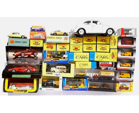 Matchbox, Corgi, Bburago and similar a boxed and unboxed group, to include Corgi Toy 261 James Bond Aston Martin in replica b