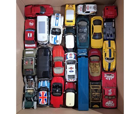 Franklin Mint, Majorette, Bburago and similar, a large constructed unboxed group. Conditions generally appear Poor to Good, P