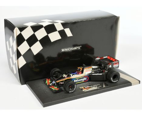 Minichamps, a boxed 1:18 scale 117840004 Tyrrell Ford 012 "S.Bellof " (Monaco GP1984). This model appears to have been displa