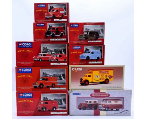 Corgi Classics and similar a boxed group comprising of Royal Mail, British Railways and similar, to include 06001 Post office