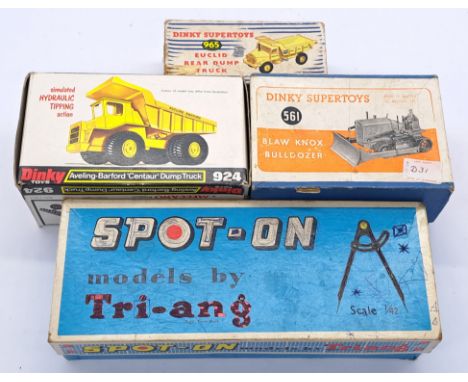 Dinky and Spot-On a boxed mxied scale group of commercial vehicles, to include; Dinky Supertoys No.561 - Blaw Knox Bulldozer,