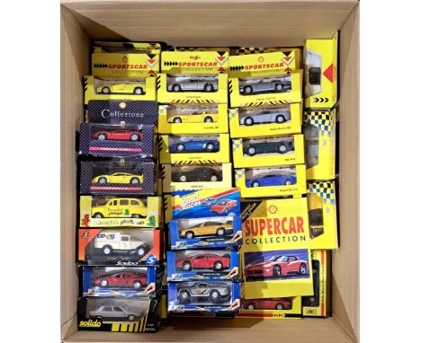 Sportscar Collection, Maisto Supercar Collection, Solido and similar, a boxed group to include Bugatti EB 110, Lamborghini Di