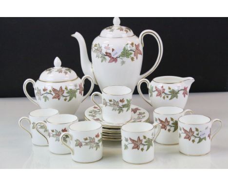 Wedgewood ceramic Coffee set in "Ivy House" pattern