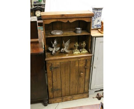 Vintage Pine Cupboard with Rack above