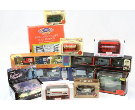 Quantity of boxed diecast model cars and buses,  to include Gilbow, Lledo etc