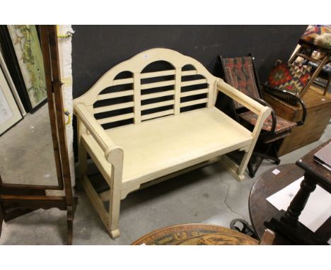 Vintage Painted &amp; Distressed Bench Seat