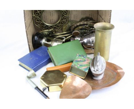 Ronson Table Lighter, Gold Plated Tape Measure, Matchbox Cover and other Smoking related items together with a Collection of 