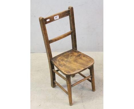 Vintage Elm and Beech Child's Chair