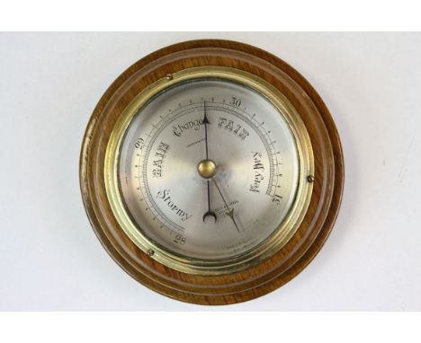 Negretti &amp; Zambra Barometer, the circular silvered face marked 13665