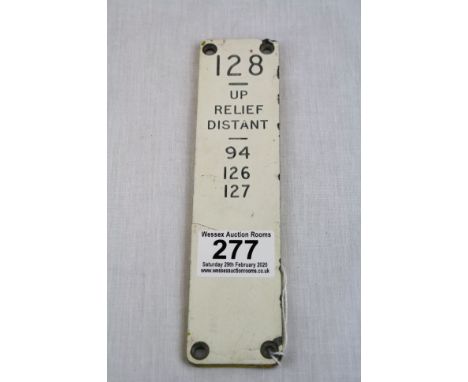 Vintage GWR relief distant station sign 