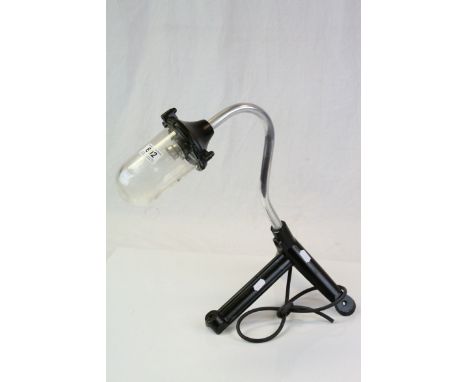 A Coughtrie of Glasgow industrial lamp and bracket.