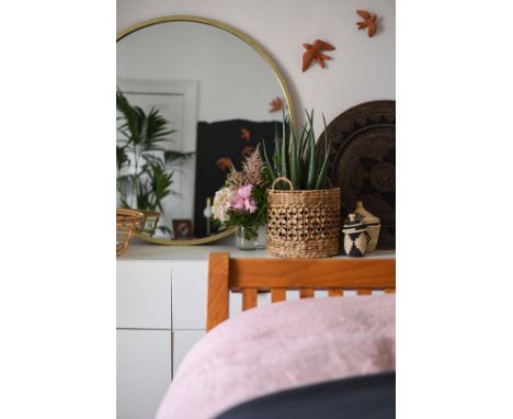Laura Ashley Gold Constance Mirror Our Constance Small Round Mirror in Silver has a contemporary feel, with its frame given a
