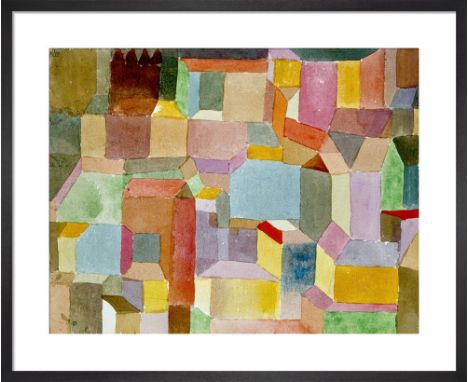 Paul Kleee Mittelalterliche Stadt, 1915 Framed Print in Responsibly Sourced Solid Frame With A Brushed Black Satin Finish Pri