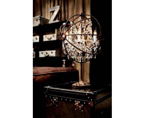 Timothy Oulton Gyro Crystal Table Lamp Natural Metal The Gyro Crystal Lighting Collection is inspired by nineteenth century e