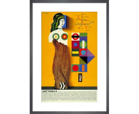 Hans Unger Art today, 1966 Framed Print in Responsibly Sourced Solid Frame With A Brushed Black Satin Finish Print On 250gsm 