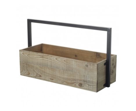 Hanging box Planter Natural Wood 415x220mm (3pk) (5011745891247)