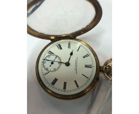 A Victorian 18ct open-faced pocket watch with top-wind lever movement, no 2481 by Graham &amp; Parker, 43 Canning Place, Live