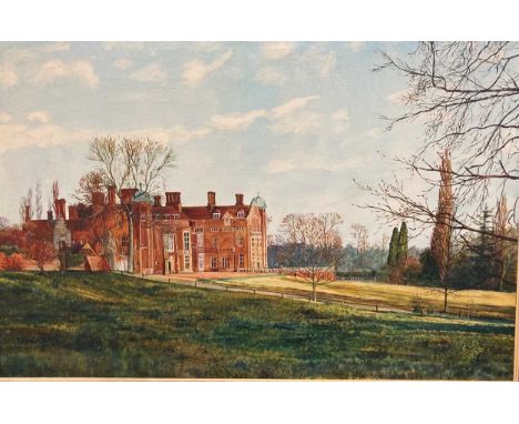 F. D. P. Wicker (British 20th century) Madingley Hall, Cambridgesigned, oil on canvas90 x 136cm; a facsimile print of the arc