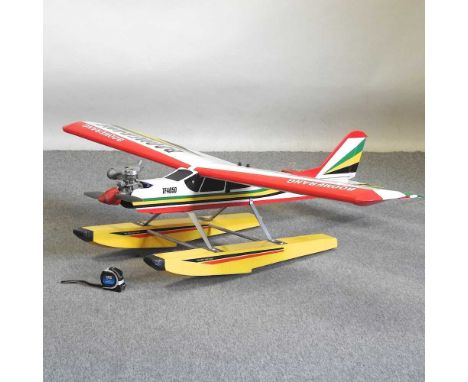 A remote control model seaplane, 156cm wide