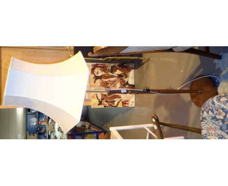 1970s teak standard lamp with shade