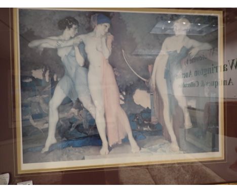 Limited edition Russell Flint print Artemis and Chloe 400/850