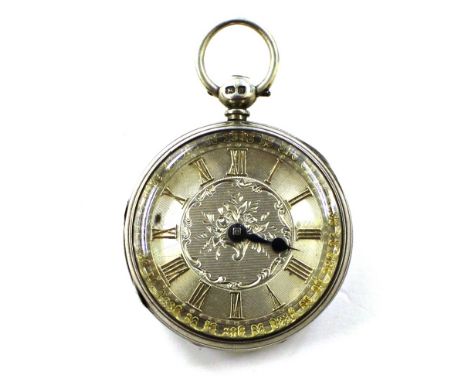 A lady's silver cased fob watch