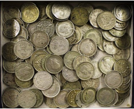 A box of silver coinage