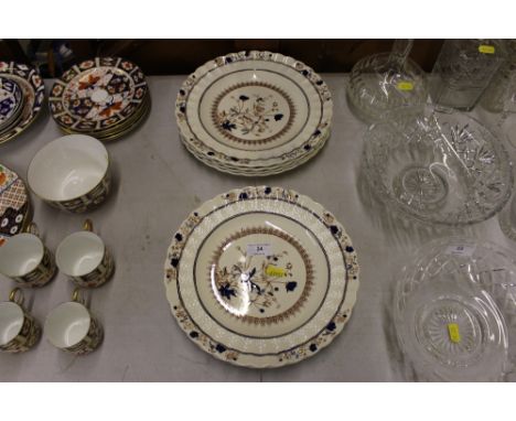Six Victorian Copeland Spode dinner plates